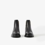 Burberry Vintage Check Detail Leather Chelsea Boots