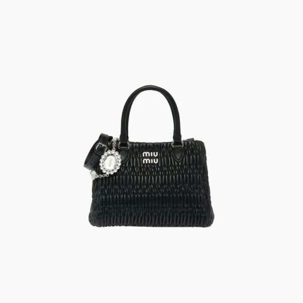 Miu Miu Crystal Nappa Leather and Crystal Handbag