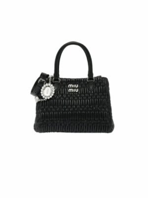 Miu Miu Crystal Nappa Leather and Crystal Handbag