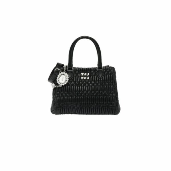Miu Miu Crystal Nappa Leather and Crystal Handbag