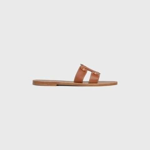 Celine Triomphe Mule In Calfskin