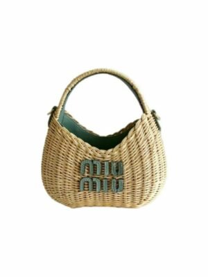 Miu Miu Wander Wicker Handbag