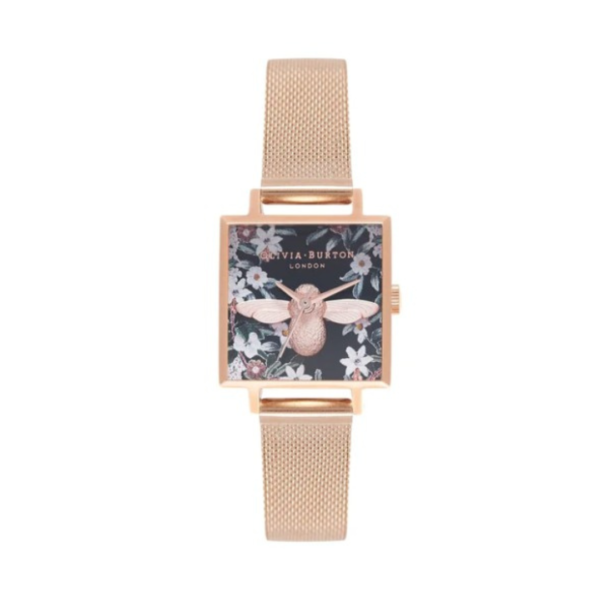 Olivia Burton Square 3D Bee Women Watch