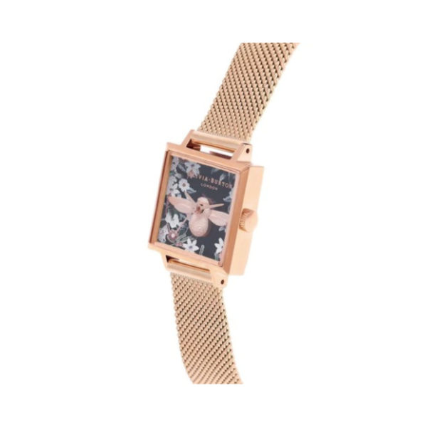 Olivia Burton Square 3D Bee Women Watch