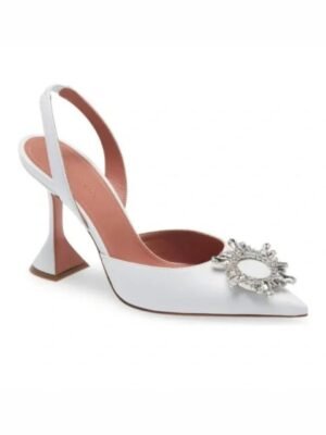 Amina Muaddi Begum 95 Nappa Slingback Heels