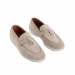 Loro Piana Summer Charms Walk Suede Loafers