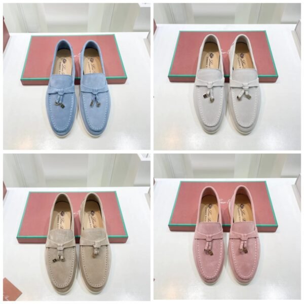 Loro Piana Summer Charms Walk Suede Loafers