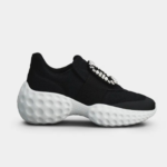 Roger Vivier Viv' Run Light Strass Buckle Sneakers in Fabrics