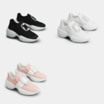 Roger Vivier Viv' Run Light Strass Buckle Sneakers in Fabrics