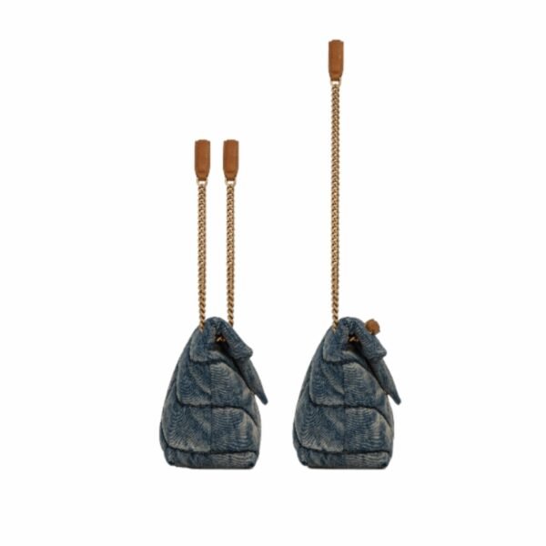 Yves Saint Laurent Puffer In Suede and Denim