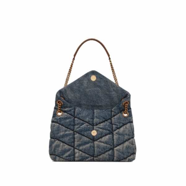 Yves Saint Laurent Puffer In Suede and Denim