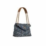 Yves Saint Laurent Puffer In Suede and Denim