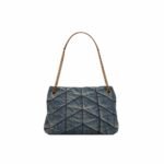 Yves Saint Laurent Puffer In Suede and Denim