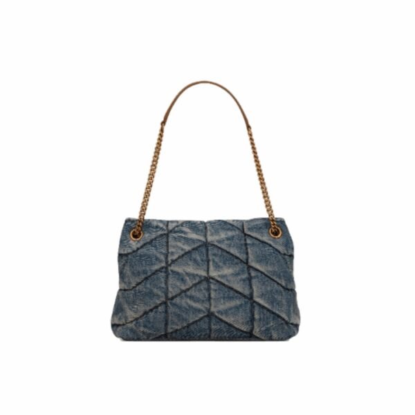 Yves Saint Laurent Puffer In Suede and Denim