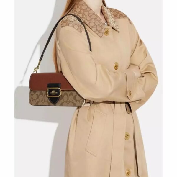 Coach Morgan Shoulder Bag In Colorblock Signature