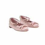 Valentino Rockstud Satin Ballerinas