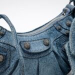 Balenciaga Le Cagole XS Shoulder Bag Denim with Rhinestone