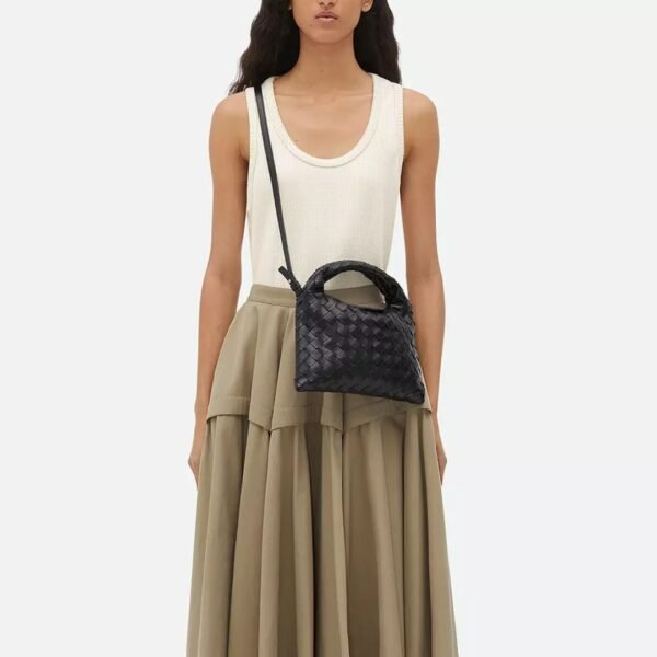 Bottega Veneta Mini Hop Intrecciato Calfskin Leather