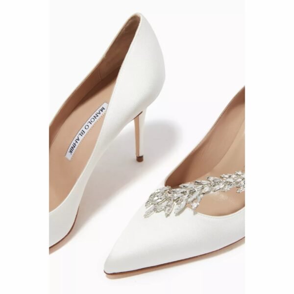 Manolo Blahnik Nadira Satin Pumps