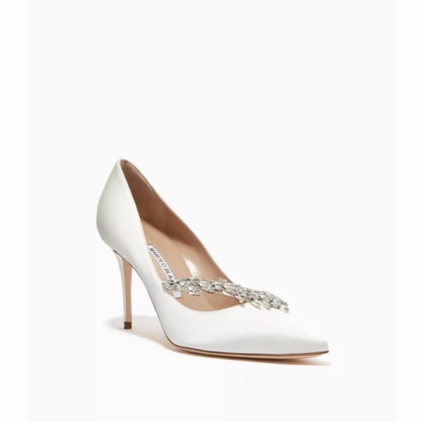 Manolo Blahnik Nadira Satin Pumps