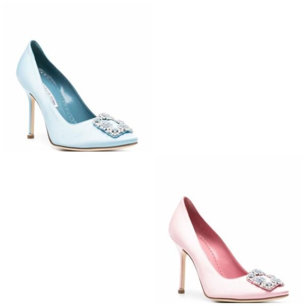 Manolo Blahnik Hangisi 105mm Satin Pumps