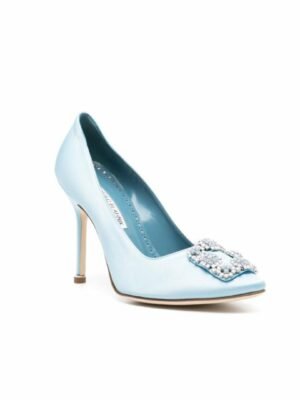 Manolo Blahnik Hangisi 105mm Satin Pumps