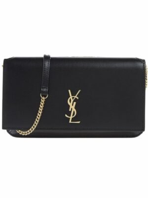 Yves Saint Laurent Monogram Casual Style Calfskin