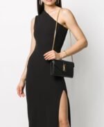 Yves Saint Laurent Cassandre Chain Wallet In Quilted Leather