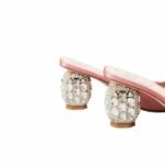 Roger Vivier Jewel Heel Rhinestone Buckle Mules