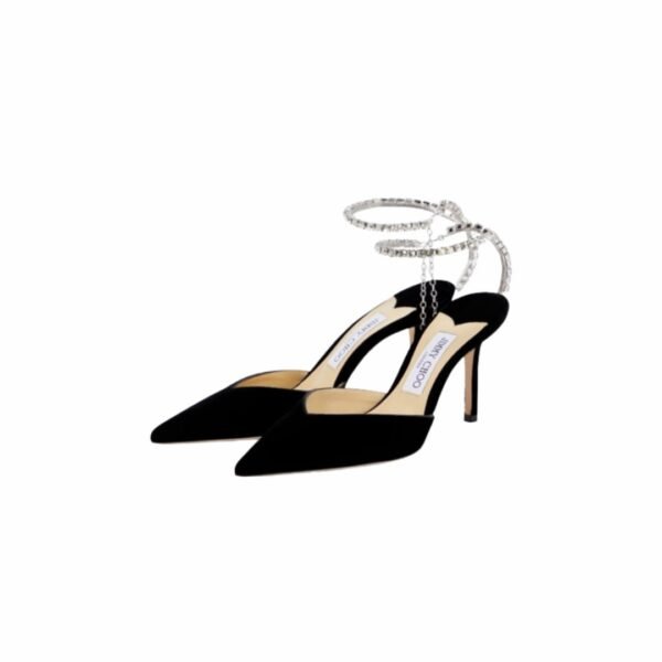 Saeda Suede Heels With Crystals