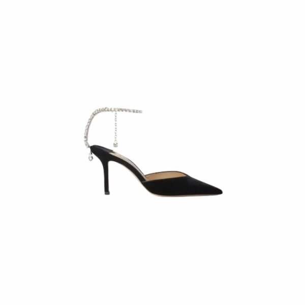 Saeda Suede Heels With Crystals
