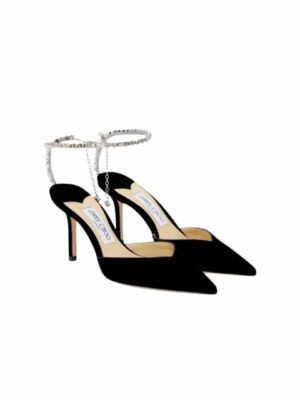 Saeda Suede Heels With Crystals