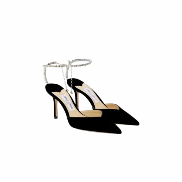 Saeda Suede Heels With Crystals