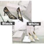 Romy 85 Heels Lace Pump With Flower Pattern