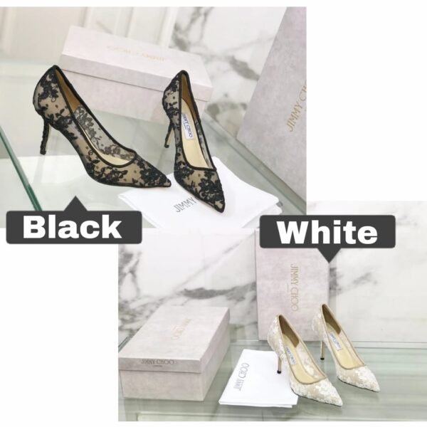Romy 85 Heels Lace Pump With Flower Pattern