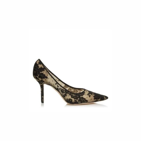 Romy 85 Heels Lace Pump With Flower Pattern