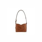 Polene Nodde Crossbody Bag Calfskin Leather Cognacc