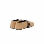 Alaia Leather Trimmed Paper Straw Flats Shoes