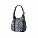 Kate Spade Flower Jacquard Stripe Penny Small Hobo Bag