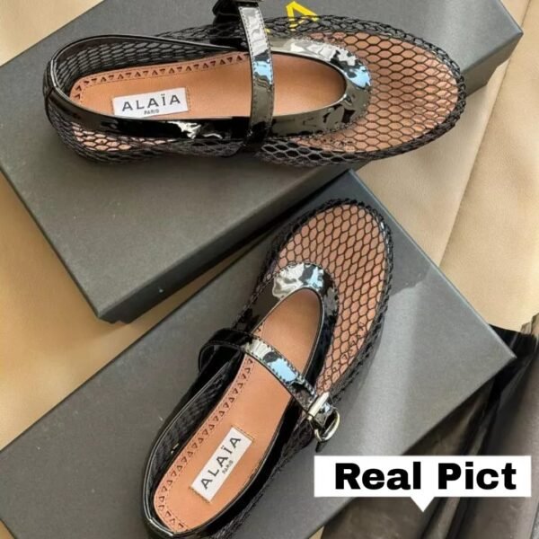 Alaia Ballet Flats In Fishnet