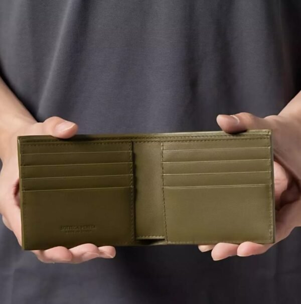 Bottega Veneta Small Intrecciato Bifold Wallet Mud