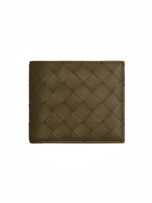 Bottega Veneta Small Intrecciato Bifold Wallet Mud