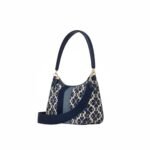 Kate Spade Spade Flower Jacquard Stripe Sam Small Convertible Shoulder Bag Blue Multicolor