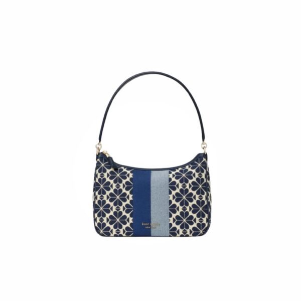 Kate Spade Spade Flower Jacquard Stripe Sam Small Convertible Shoulder Bag Blue Multicolor