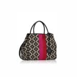 Kate Spade Everything Spade Flower Jacquard Stripe Medium Tote Red Multi