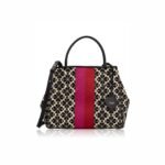Kate Spade Everything Spade Flower Jacquard Stripe Medium Tote Red Multi