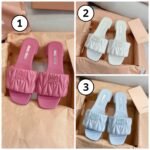 Miu Miu Matelasse leather slide sandals