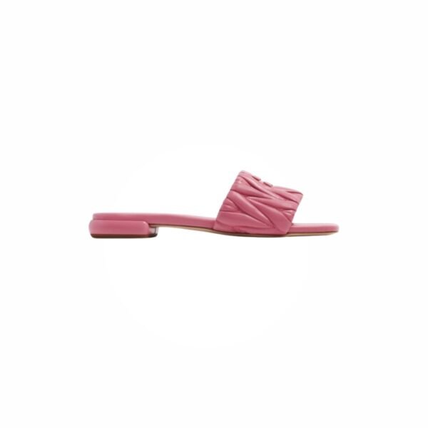 Miu Miu Matelasse leather slide sandals