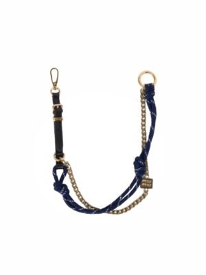 Miu Miu Leather, cord, and metal trick
