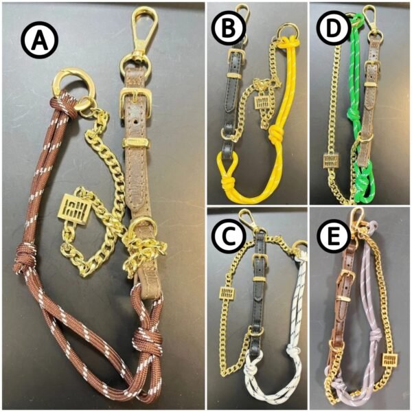 Miu Miu Leather, cord, and metal trick